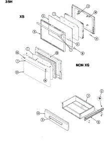 02 - Door parts for Magic Chef Range 35HN-10 from AppliancePartsPros.com