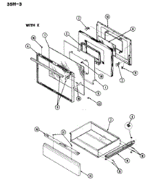 03 - Door parts for Magic Chef Range 35HN-3CLX-BO from AppliancePartsPros.com