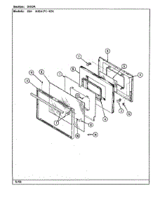 03 - Door parts for Magic Chef Range 35HN-92DX-ON from AppliancePartsPros.com