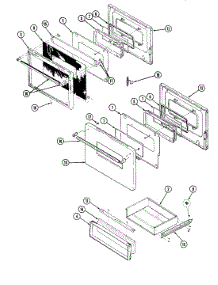 03 - Door parts for Magic Chef Range 35HN-93LX-ON from AppliancePartsPros.com
