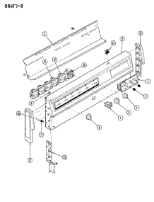 02 - Control Panel parts for Magic Chef Range 35JA-2CLX-ON from AppliancePartsPros.com