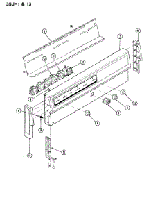 02 - Control Panel parts for Magic Chef Range 35JN-13LXS-ON from AppliancePartsPros.com