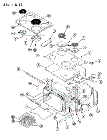 02 - Body parts for Magic Chef Range 35JN-1XS-ON from AppliancePartsPros.com
