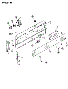 02 - Control Panel parts for Magic Chef Range 35JN-26X-ON from AppliancePartsPros.com