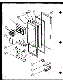 08 - Ref Door parts for Amana Refrigerator 36048 / P1122102W L from AppliancePartsPros.com