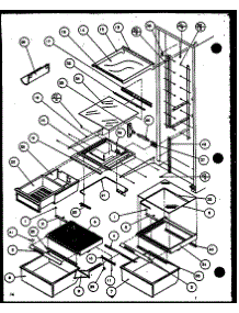 14 - Ref Shelving And Drawers parts for Amana Refrigerator 36088 / P1115902W from AppliancePartsPros.com