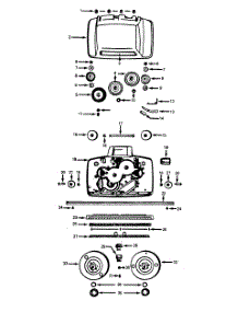 03 - Hood, Brushcarriers, Gears parts for Hoover Floor Scrubber Polisher 3610 from AppliancePartsPros.com