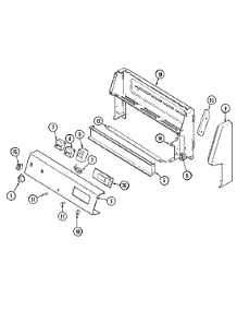 02 - Control Panel parts for Magic Chef Range 3621WRW from AppliancePartsPros.com