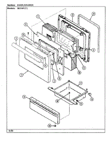 03 - Door / Drawer parts for Magic Chef Range 3621XPW from AppliancePartsPros.com