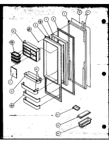 12 - Ref Door parts for Amana Refrigerator 36501W / P1121705W W from AppliancePartsPros.com