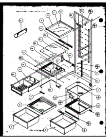 13 - Ref Shelving And Drawers parts for Amana Refrigerator 36508L / P1121707W L from AppliancePartsPros.com