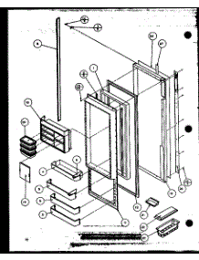 14 - Ref Door parts for Amana Refrigerator 36528 / P1121602W L from AppliancePartsPros.com