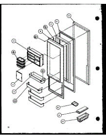 10 - Ref Door parts for Amana Refrigerator 36531 / P1121902W W from AppliancePartsPros.com