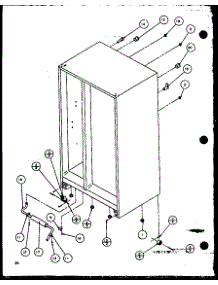 02 - Drain Rollers And Cabinet Back parts for Amana Refrigerator 36538L / P1121903W L from AppliancePartsPros.com