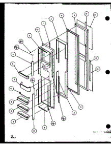 07 - Fz Door parts for Amana Refrigerator 36548L / P1121703W L from AppliancePartsPros.com