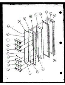03 - Fz Door parts for Amana Refrigerator 36558 / P1108804W from AppliancePartsPros.com