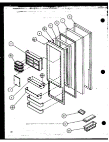 09 - Ref Door parts for Amana Refrigerator 36558 / P1108804W from AppliancePartsPros.com
