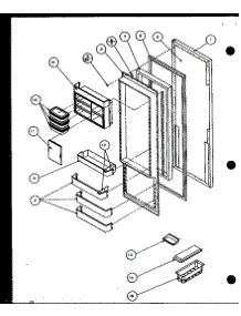 12 - Ref Door parts for Amana Refrigerator 36561 / P1108501W from AppliancePartsPros.com