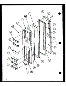 06 - Fz Door parts for Amana Refrigerator 36561 / P1115502W from AppliancePartsPros.com