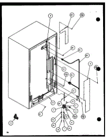 02 - Cabinet Back parts for Amana Refrigerator 36561 / P1115501W from AppliancePartsPros.com
