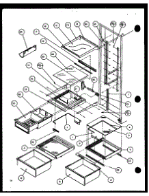12 - Ref Shelving And Drawers parts for Amana Refrigerator 36581 / P1115601W from AppliancePartsPros.com