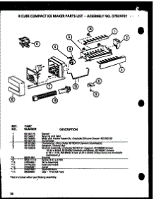 09 - Ice Maker parts for Amana Refrigerator 36598 / P1115604W from AppliancePartsPros.com