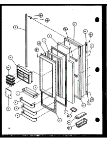 11 - Ref Door parts for Amana Refrigerator 36598 / P1115604W from AppliancePartsPros.com