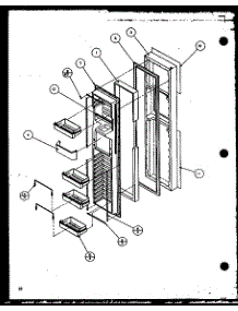 06 - Fz Door parts for Amana Refrigerator 36798 / P1152602W L from AppliancePartsPros.com