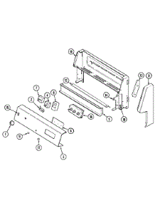 02 - Control Panel parts for Magic Chef Range 3822KVA-D from AppliancePartsPros.com