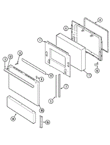03 - Door / Drawer parts for Magic Chef Range 3822KVA-D from AppliancePartsPros.com
