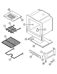 04 - Oven / Base parts for Magic Chef Range 3822KVW-D from AppliancePartsPros.com