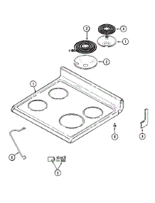 05 - Top Assembly parts for Magic Chef Range 3822KVW-D from AppliancePartsPros.com