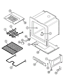 04 - Oven / Base parts for Magic Chef Range 3841SVA-D from AppliancePartsPros.com