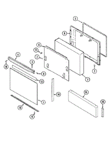 03 - Door parts for Magic Chef Range 3841SVW-D from AppliancePartsPros.com