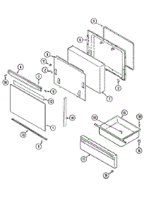 03 - Door / Drawer parts for Magic Chef Range 3842SRA from AppliancePartsPros.com