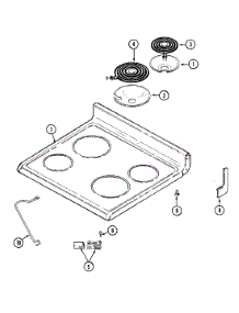 05 - Top Assembly (3862Vvd) parts for Magic Chef Range 3862VVD from AppliancePartsPros.com