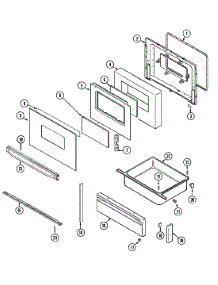 03 - Door / Drawer (Ser. Pre. 21) parts for Magic Chef Range 3862VVV from AppliancePartsPros.com