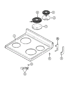 06 - Top Assembly parts for Magic Chef Range 3862XVW from AppliancePartsPros.com
