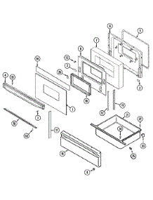 03 - Door / Drawer parts for Magic Chef Range 3865XRA from AppliancePartsPros.com