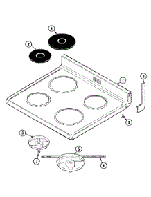05 - Top Assembly parts for Magic Chef Range 3865XRA from AppliancePartsPros.com