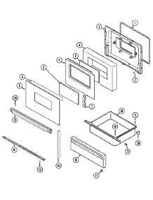 03 - Door / Drawer parts for Magic Chef Range 3867VVD from AppliancePartsPros.com