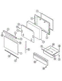 03 - Door / Drawer parts for Magic Chef Range 3868SYA from AppliancePartsPros.com