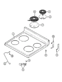 05 - Top Assembly parts for Magic Chef Range 3882XRA from AppliancePartsPros.com
