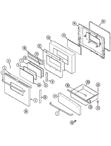 03 - Door / Drawer parts for Magic Chef Range 3888WVS from AppliancePartsPros.com