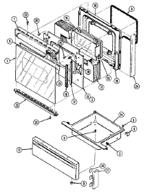 03 - Door / Drawer (3889Vrv, 3889Vra) parts for Magic Chef Range 3889VRV from AppliancePartsPros.com