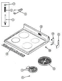 06 - Top Assembly parts for Magic Chef Range 3889XRB from AppliancePartsPros.com