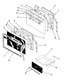 03 - Door parts for Magic Chef Range 38FA-3TW from AppliancePartsPros.com
