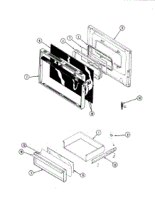 03 - Door parts for Magic Chef Range 38FA-5TVW from AppliancePartsPros.com