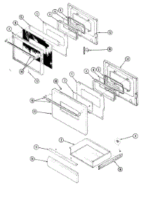 03 - Door parts for Magic Chef Range 38FN-36TX-ON from AppliancePartsPros.com