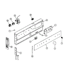 02 - Control Panel parts for Magic Chef Range 38HA-26CX-ON from AppliancePartsPros.com